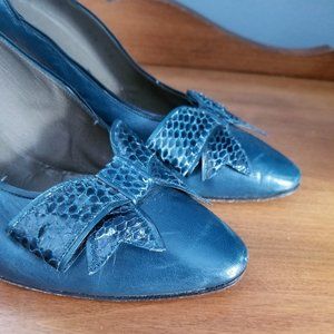 Vintage Teal Saint Laurent Heels